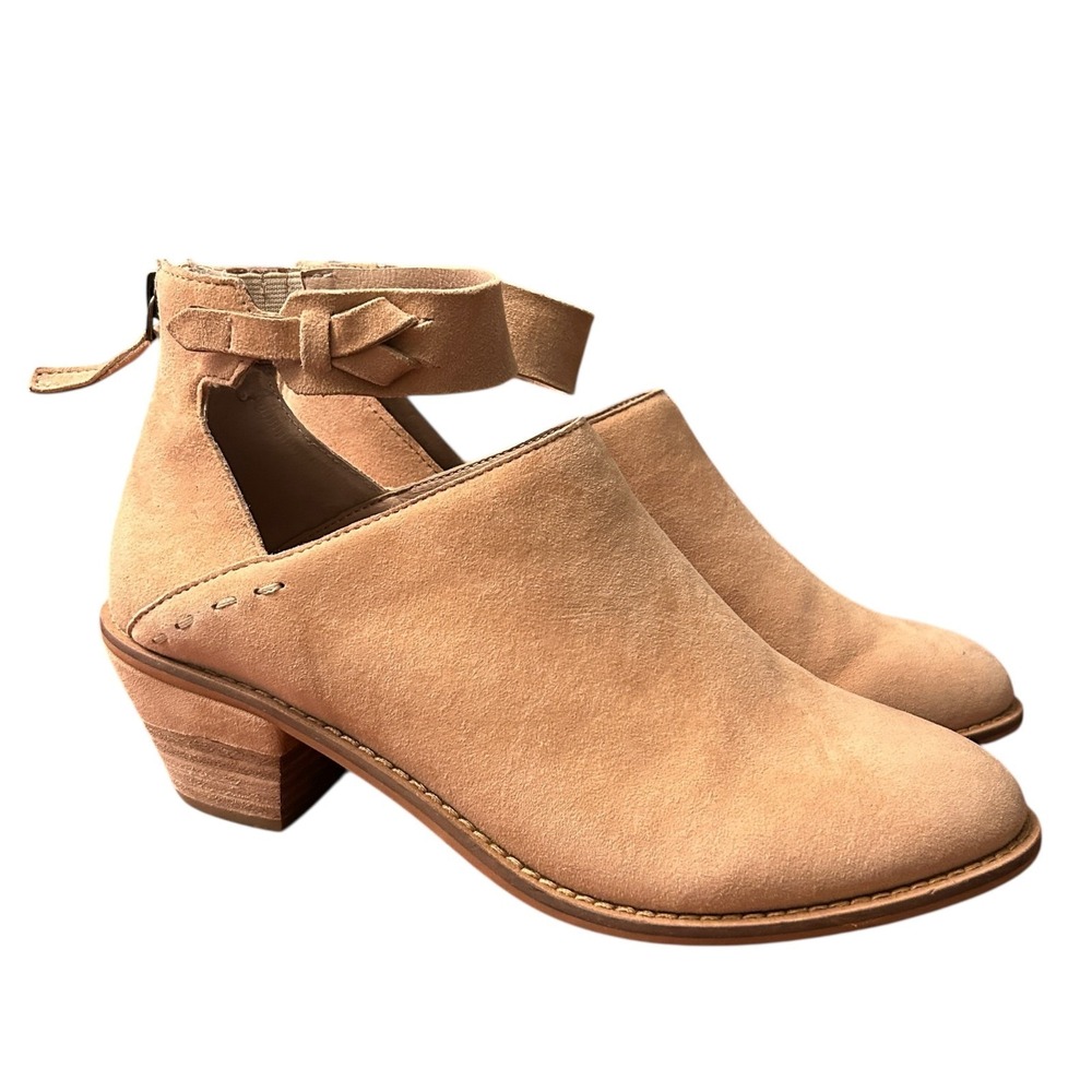 Kelsi Dagger Suede Ankle Booties in Tan